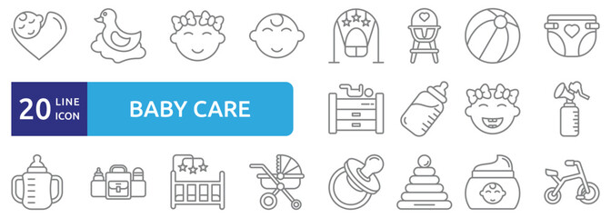 Baby care icon set