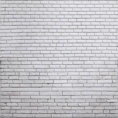 Fototapeta premium Panoramic background of wide white brick wall texture. Home or office design backdrop