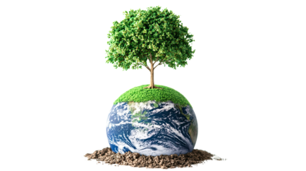 A woman holding the Earth in her hands, symbolizing care and protection for our planet