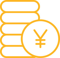 Fototapeta premium Yuan Renminbi Coins Icon