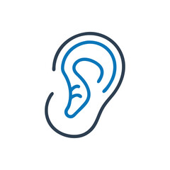 Hearing / Listen / Ear icon, Ear Hear Listen Vector Icon
