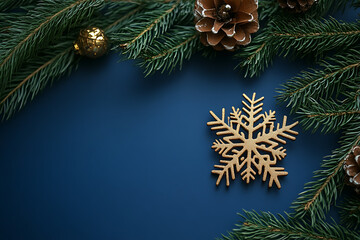 A simple design featuring iconic New Year's symbols, such as a Christmas tree or a snowflake, set against a clean and minimalist background.