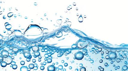 water splash bubbles isolated on white background
