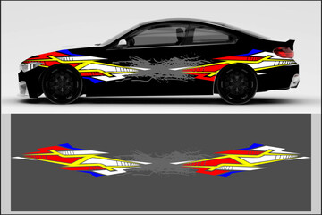 Obraz premium design vector background wrap car with unique line pattern