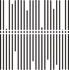 Striped vertical art with horizontal cut lines 