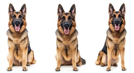 Fototapeta premium shepherd dog isolated on white background