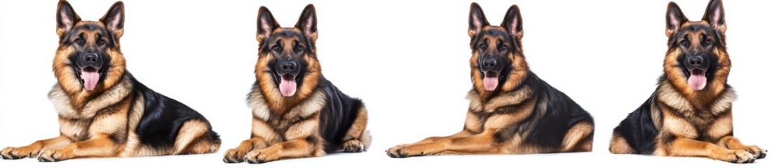 shepherd dog isolated on white background