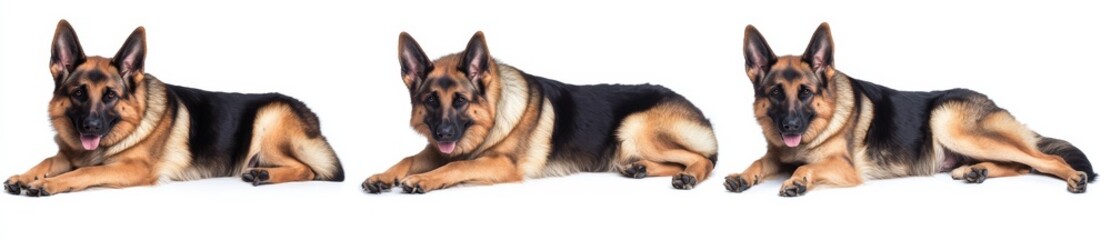 shepherd dog isolated on white background