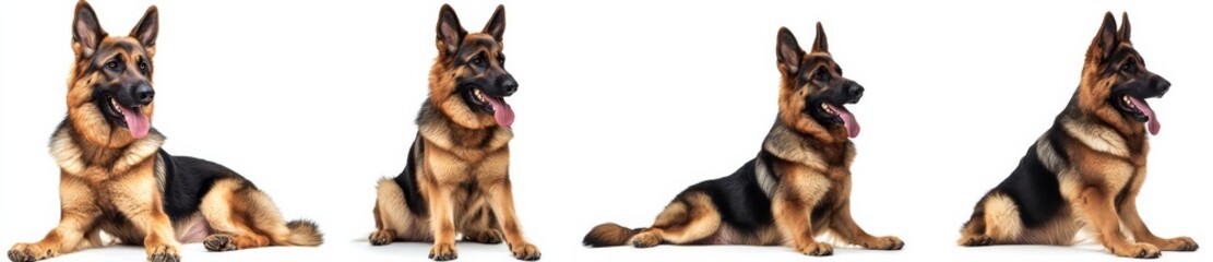 shepherd dog isolated on white background