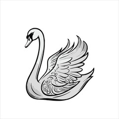 Obraz premium Goose mascot illustration logo concept design