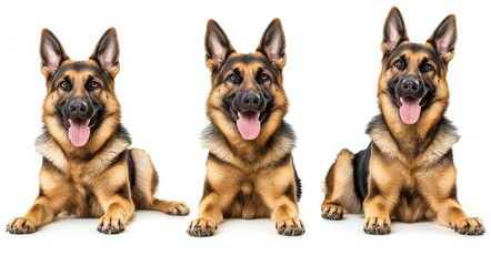 Fototapeta premium shepherd dog isolated on white background