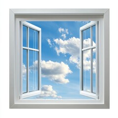 cloud window isolated on white background