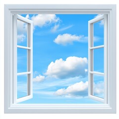 cloud window isolated on white background