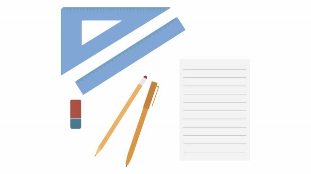 school tools Animation