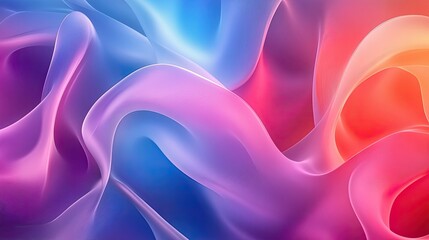 Obraz premium Modern 3D gradient background with smooth curves and vivid hues