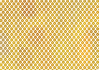 日本文様の和柄「鹿の子」　金箔