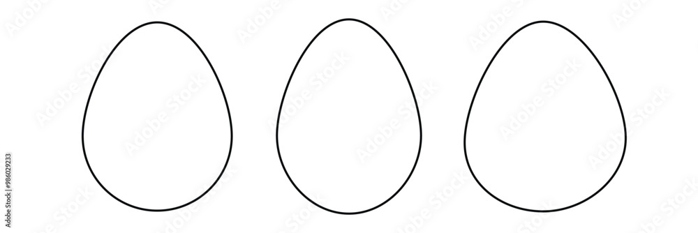 Poster eggs icon collection. easter egg icon set. diffrient style egg vector set.