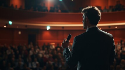 speaker speech in front of the audience people listeners