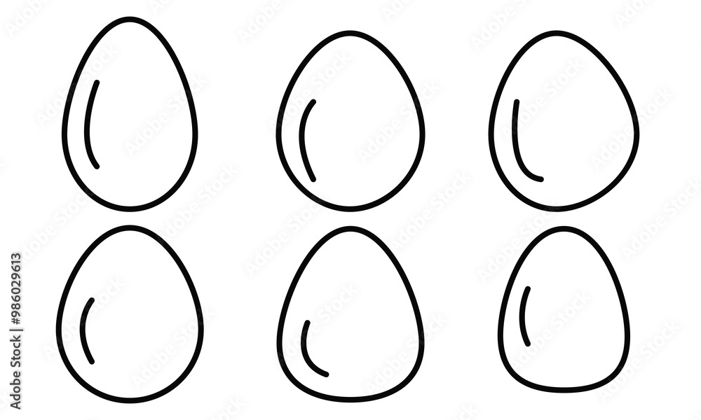 Poster eggs icon collection. easter egg icon set. diffrient style egg vector set.