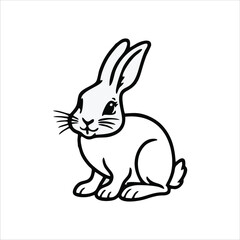 Rabbit mascot illustration logo concept design