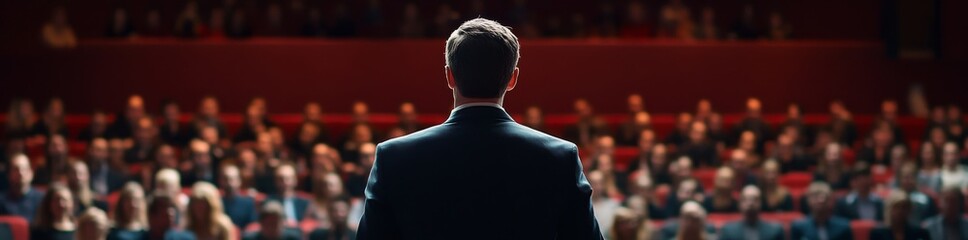 speaker speech in front of the audience people listeners