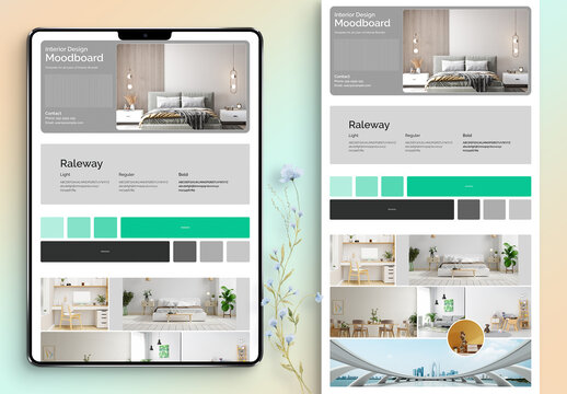 Elegant Interior Design Moodboard Layout