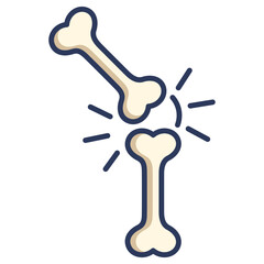 Joint pain, arthritis line icon vector design template