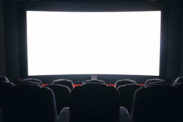 Obraz premium Empty Movie Theater with Blank Screen