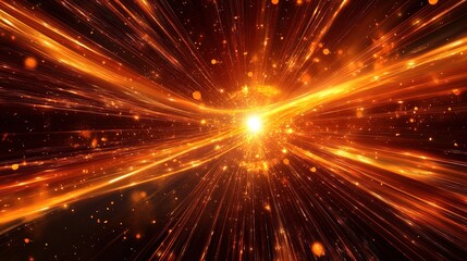 Naklejka premium Exciting Vibrant Streaks of Orange and Yellow: A Stunning Poster for Sports Interiors, Capturing Energy and Intensity with a Bright Center!