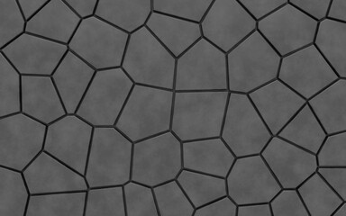 Abstract background of Voronoi texture. 3D rendering.