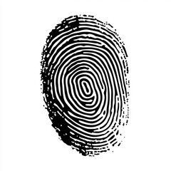 a fingerprint on a white background, in a simple black-and-white style