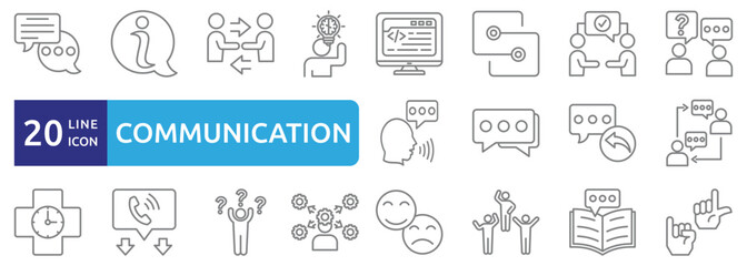 Communication icon set