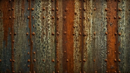 Rusty diamond plate with detailed corrosion texture.