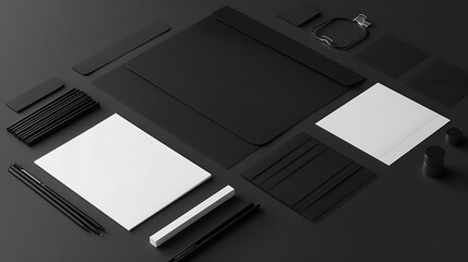 Envelopes on table corporate stationery branding mockup