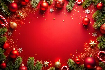 Christmas background with Christmas balls elements and decoration