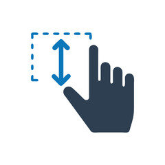 Fototapeta premium Hand making a spreading gesture icon, Hand making a pinching gesture icon