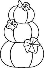 Stacked Pumpkins outline vector.
Autumn harvest pumpkin outline vector.
fall pumpkin outline svg.