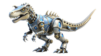 Fototapeta premium a cute robot of carnotaurus dinosaur 3d illustration