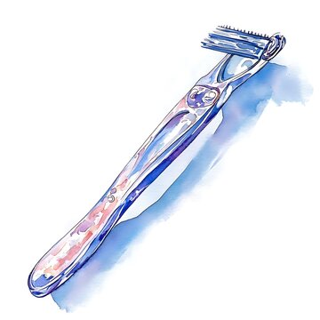 recommend clip art: Watercolor Illustration of a Razor Blade.