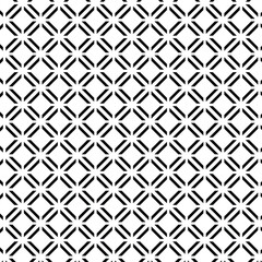 Black and white vector seamless pattern with small diamonds , star shapes ,rhombuses .Abstract black and white geometric texture .Simple minimal wide repeat background .