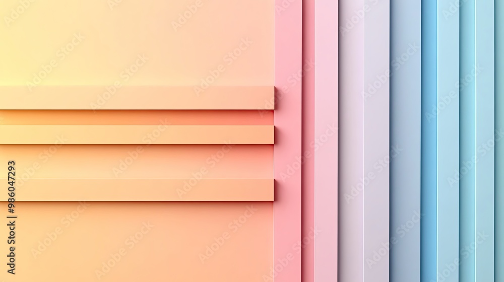 Aufkleber a vibrant abstract background featuring smooth pastel colors and linear patterns, perfect for modern