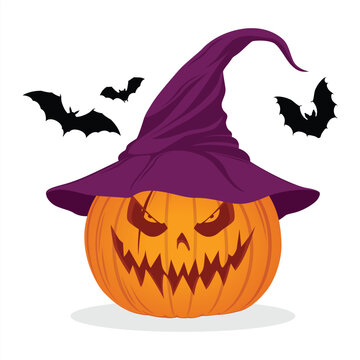 HALLOWEEN FLAT ICON AND VECTOR ELEMENT,ICONS,BACKGROUND