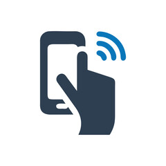 Hand With Smartphone Vector Icon, Hand taking a picture with a smartphone symbol, Hand Holding Smartphone Vector Icon