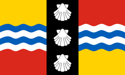 Flag of Bedfordshire Ceremonial county (England, United Kingdom of Great Britain and Northern Ireland, uk, Beds)