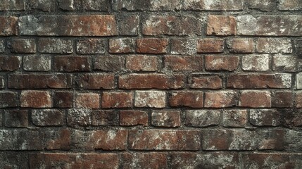 Fototapeta premium Textured Brick Wall in Muted Earthy Tones. AI generated illustration