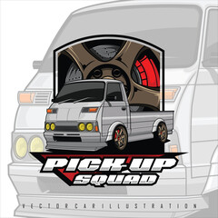 GRAY CAR PICKUP ILLUSTRATION.eps