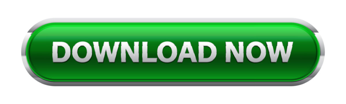 Download now button, green rounded box vector symbol