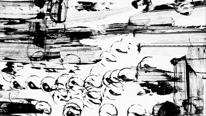 white paper background with black paint spots