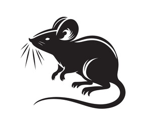 mouse silhouette vector
