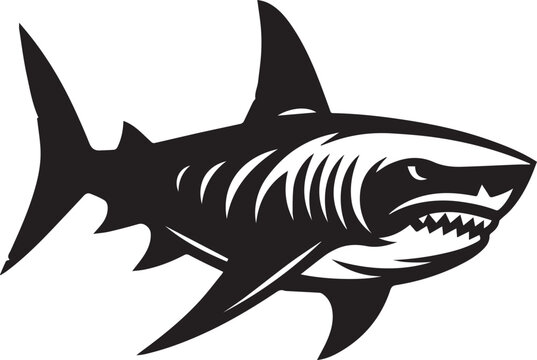 recommend clip art: Bull Shark silhouette vector black and white